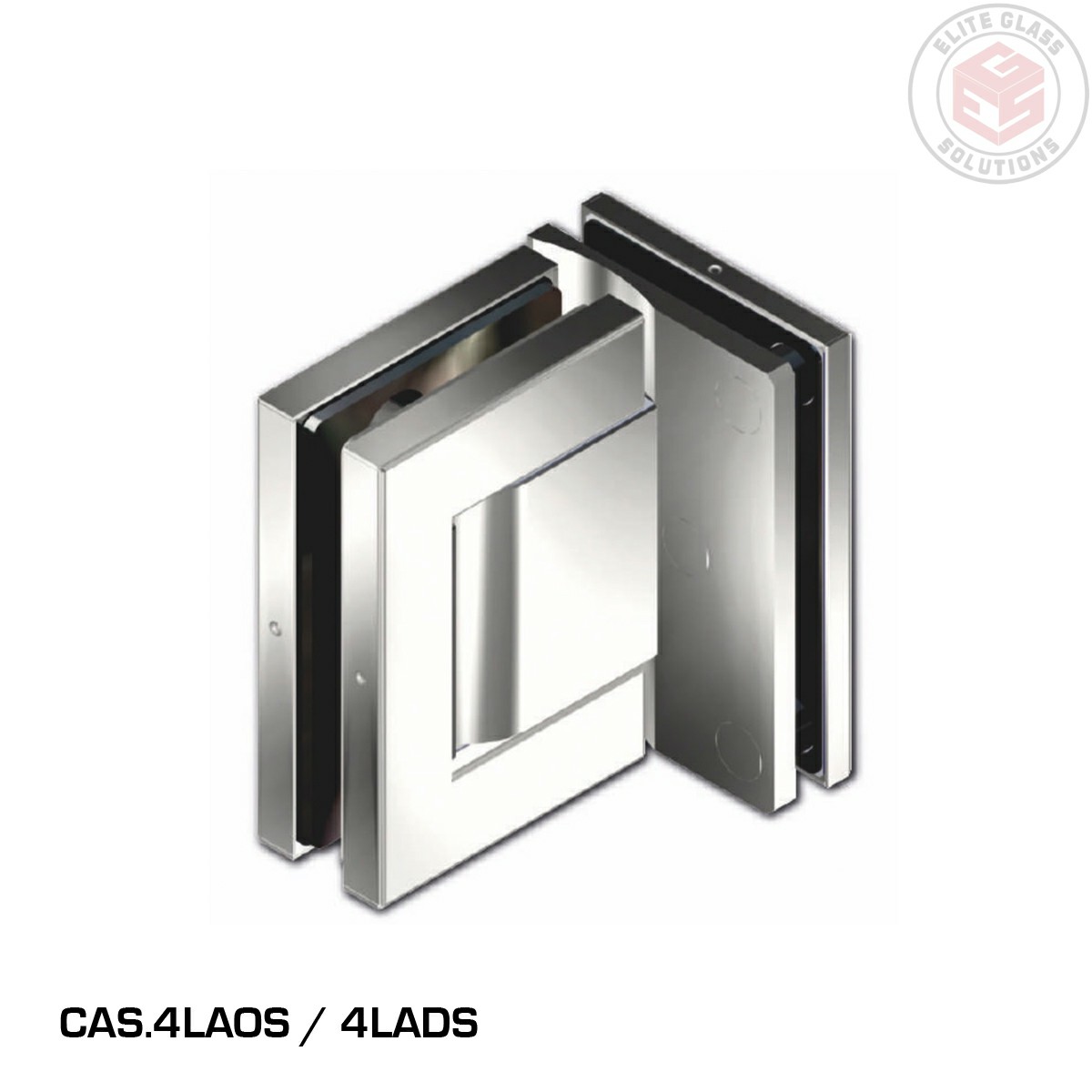 Image of LATUS Hydraulic 90 Degree Glass to Glass Hinge in Satin Stainless Steel