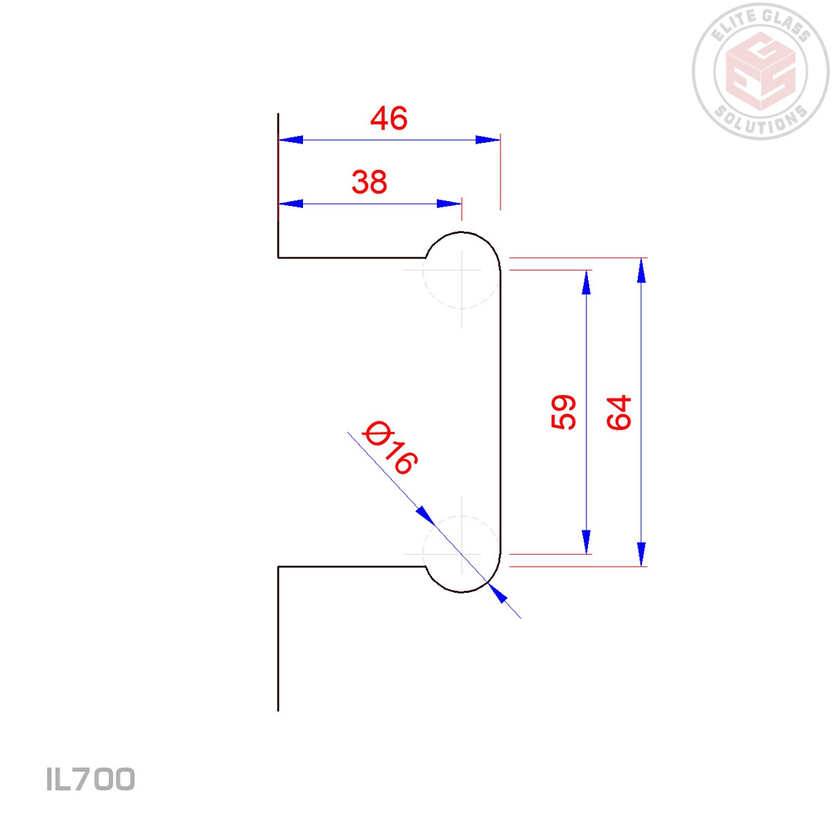 Il700c Black - Lock Indicator Door to Wall Cut Outs Required Black ...