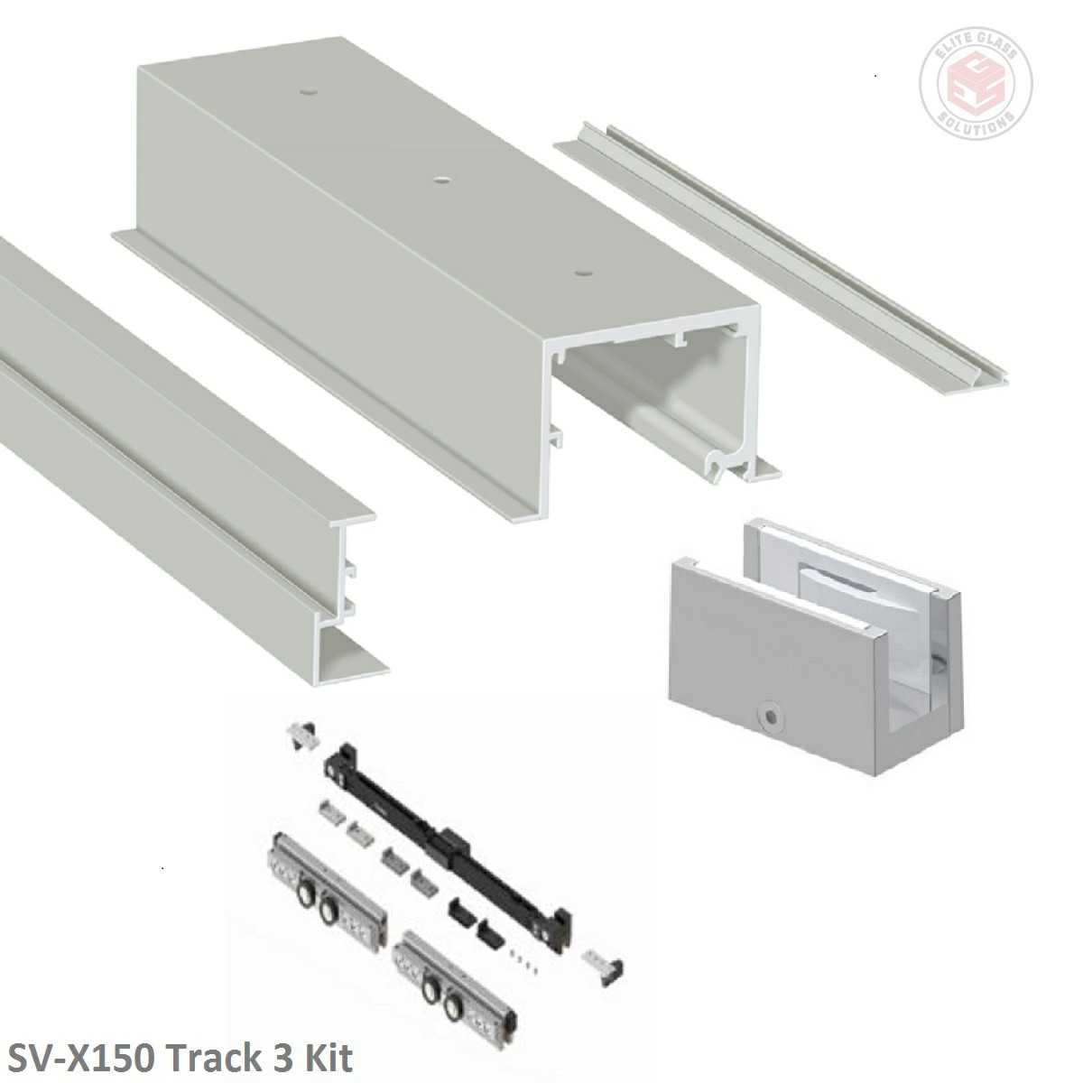 Saheco Top Track Set - 6m with Fixed Panel - Ceiling or Wall Mount ...