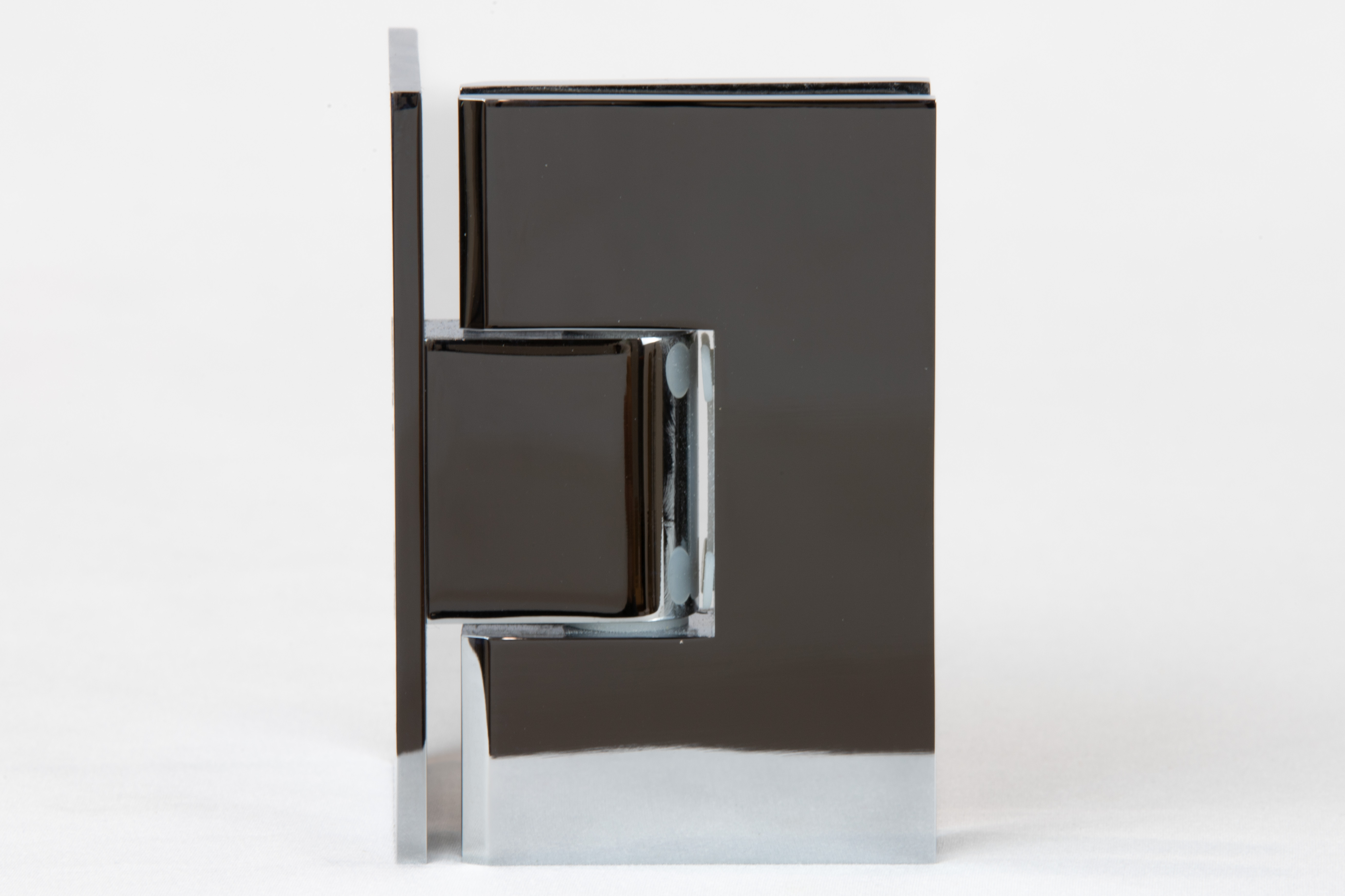 Glass to Wall Hinge with extended back plate adjustable - Polished Chrome 