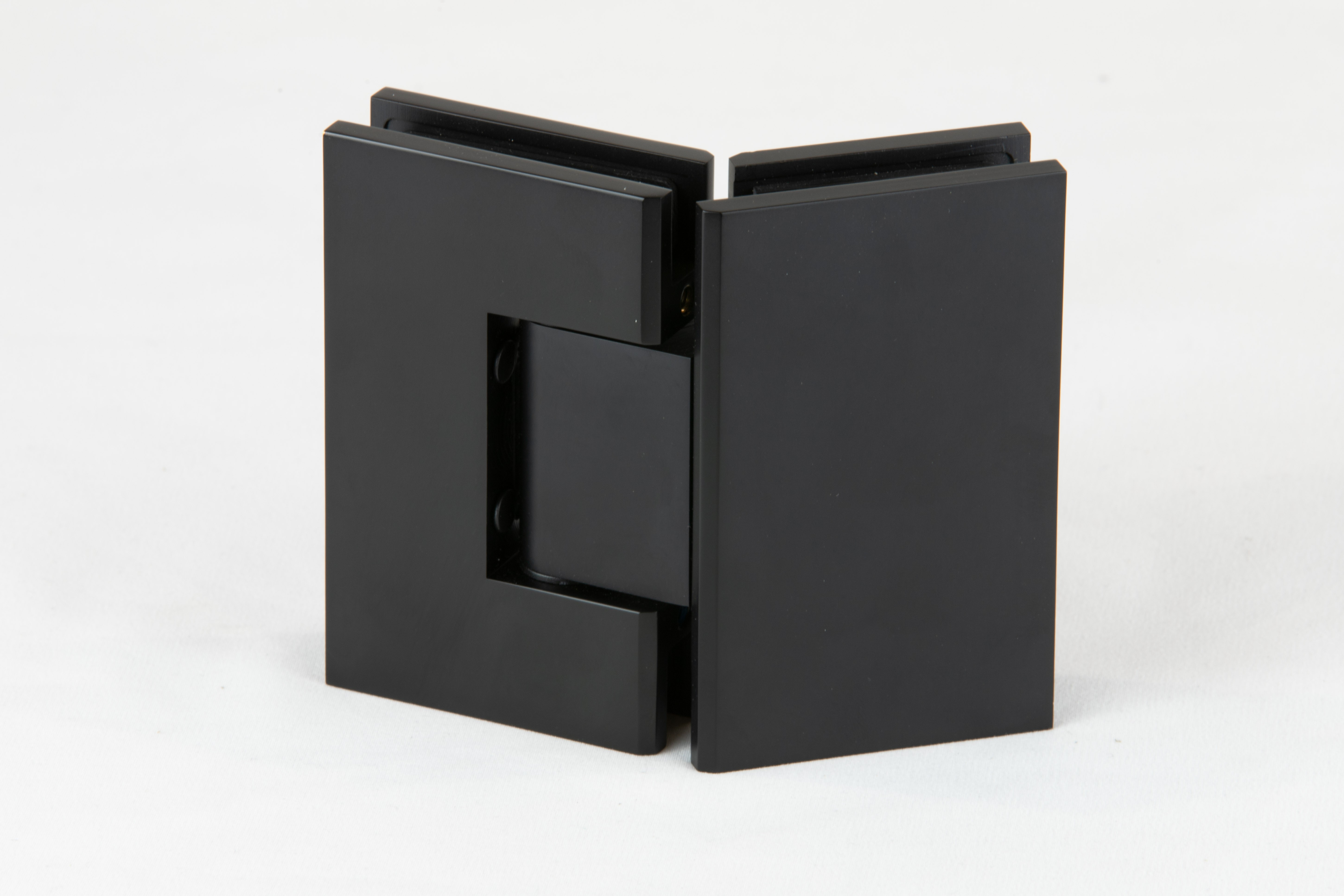 ES2.135 MB - 135 degree glass to glass shower hinge in a matt black finish