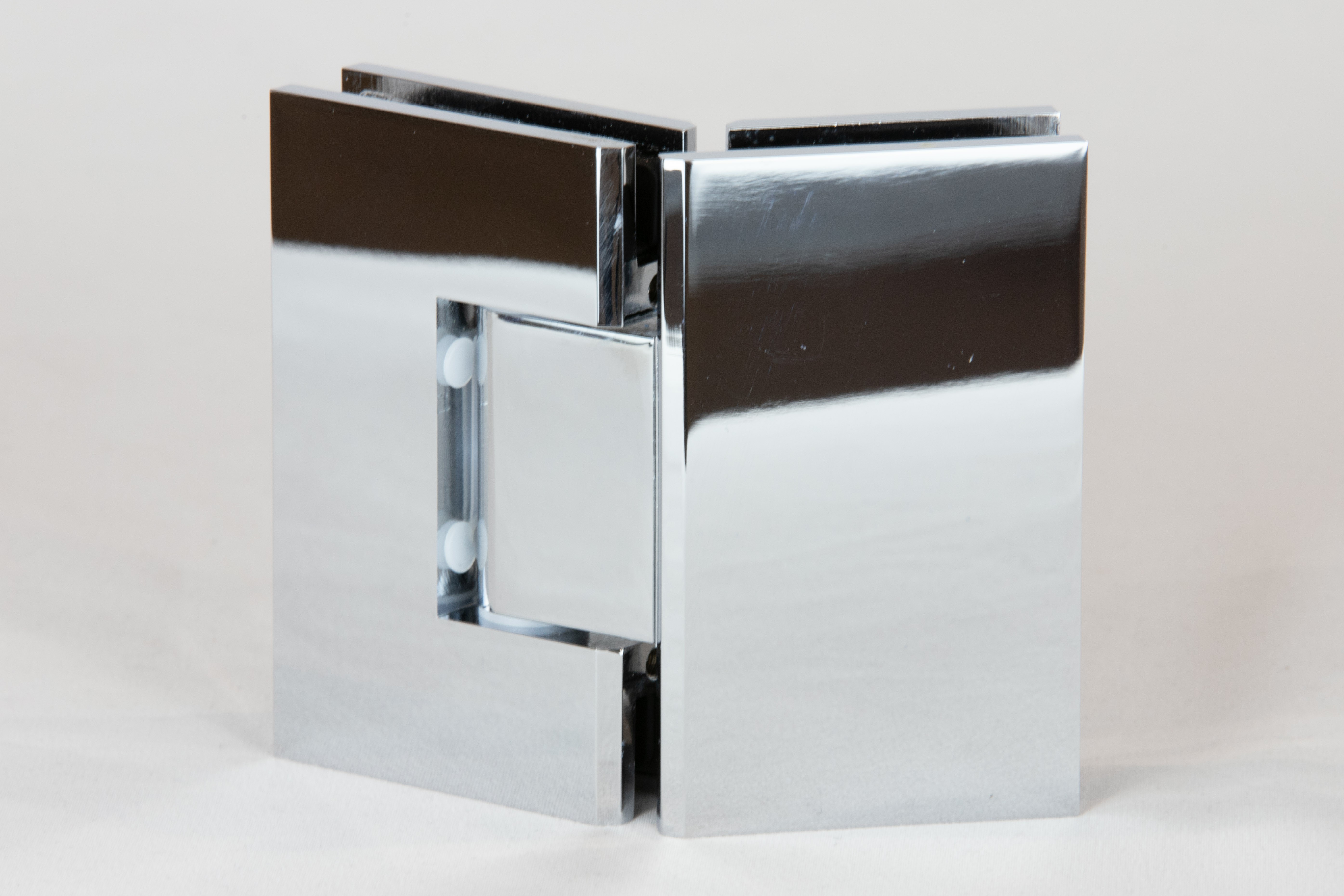 ES2.135 PC - 135 degree glass to glass shower hinge in a polished chrome finish