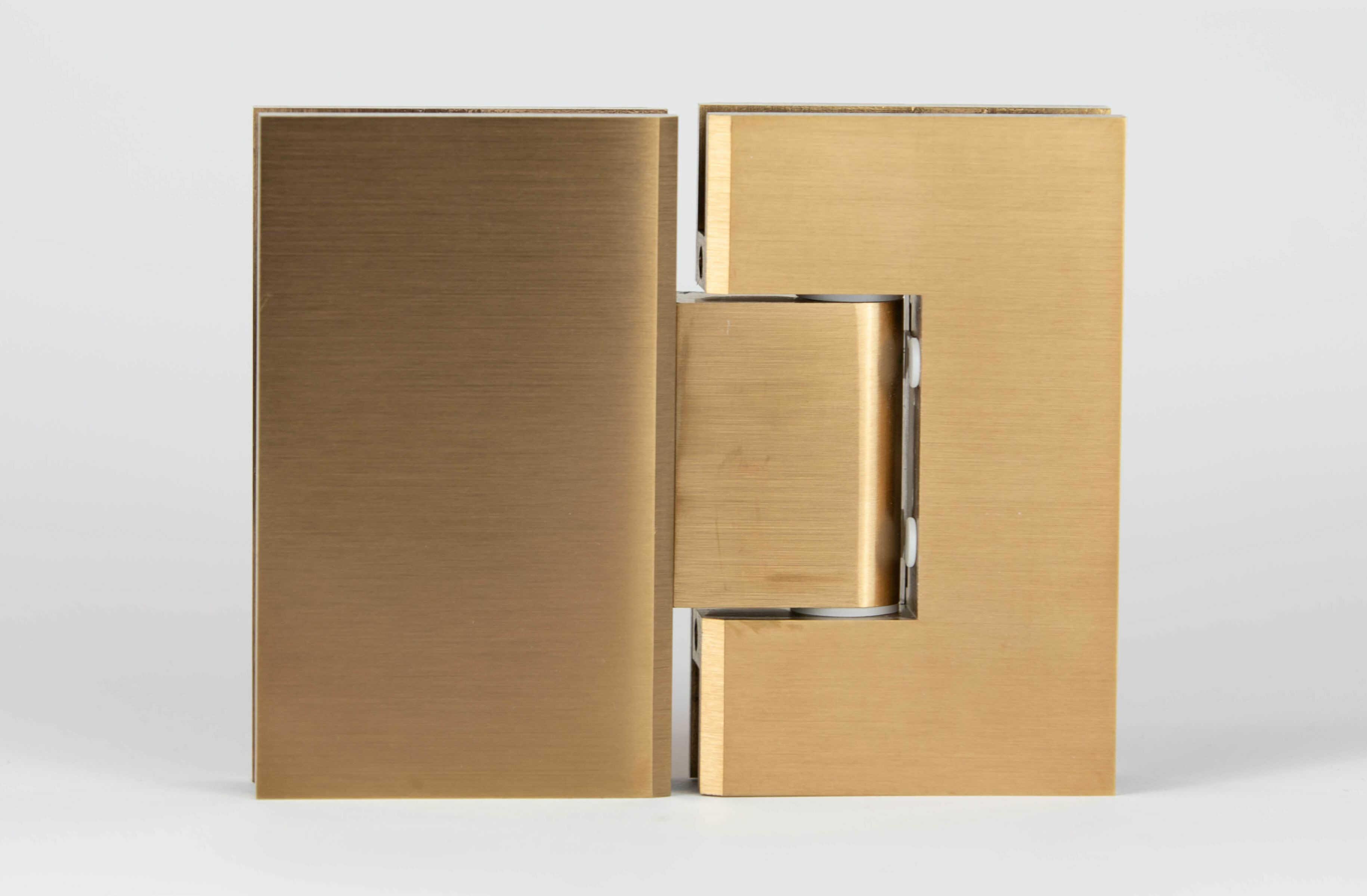 ES2 BRG - 180 degree glass to glass shower hinge in a brushed rose gold finish