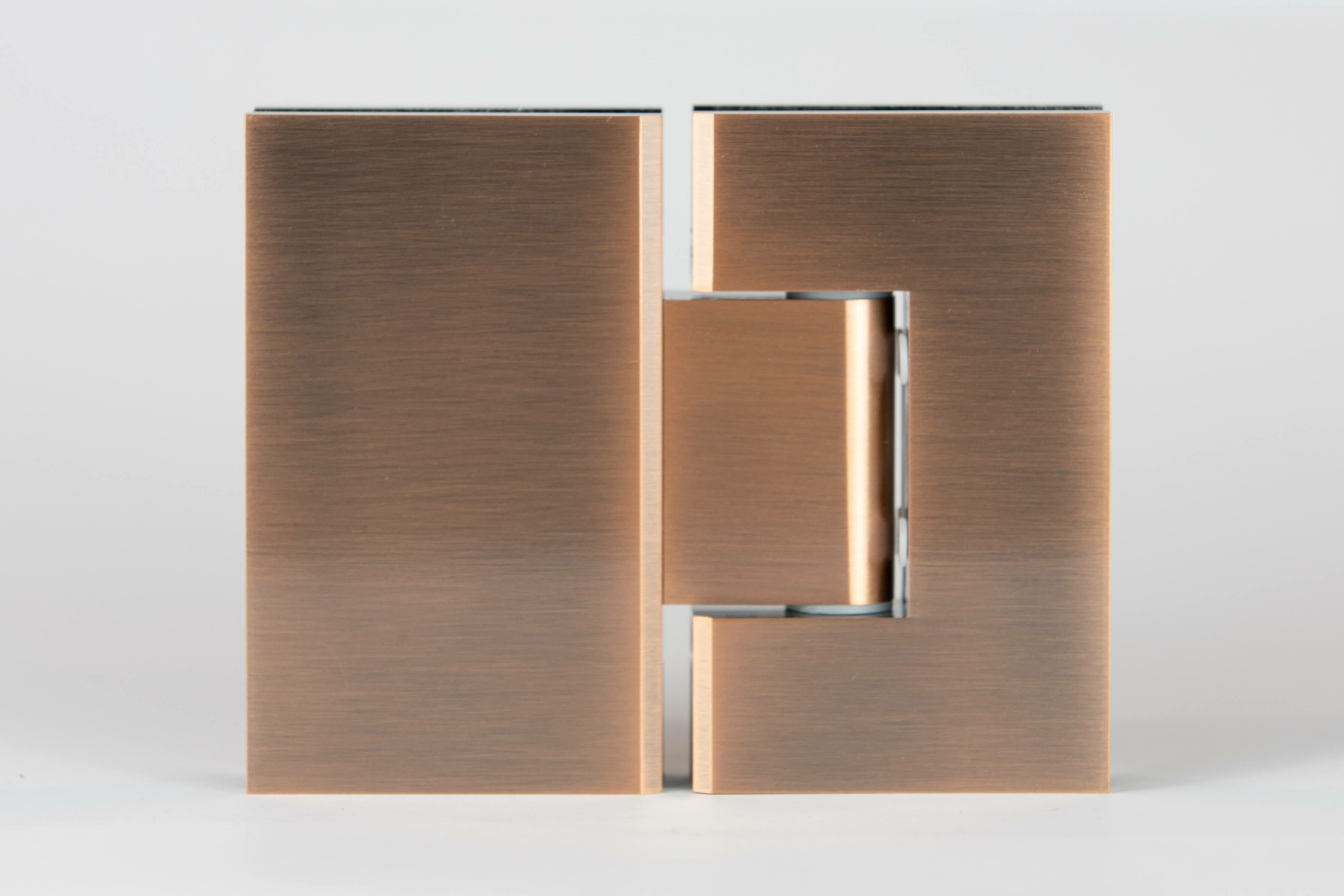 ES2 RC - Glass to Glass Shower Hinge 180 Degree in a Red Copper finish