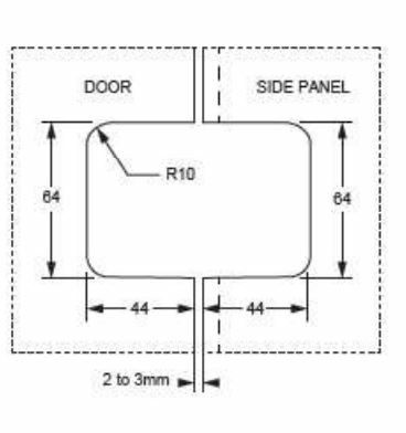 Diagram of 180-degree hinge in action