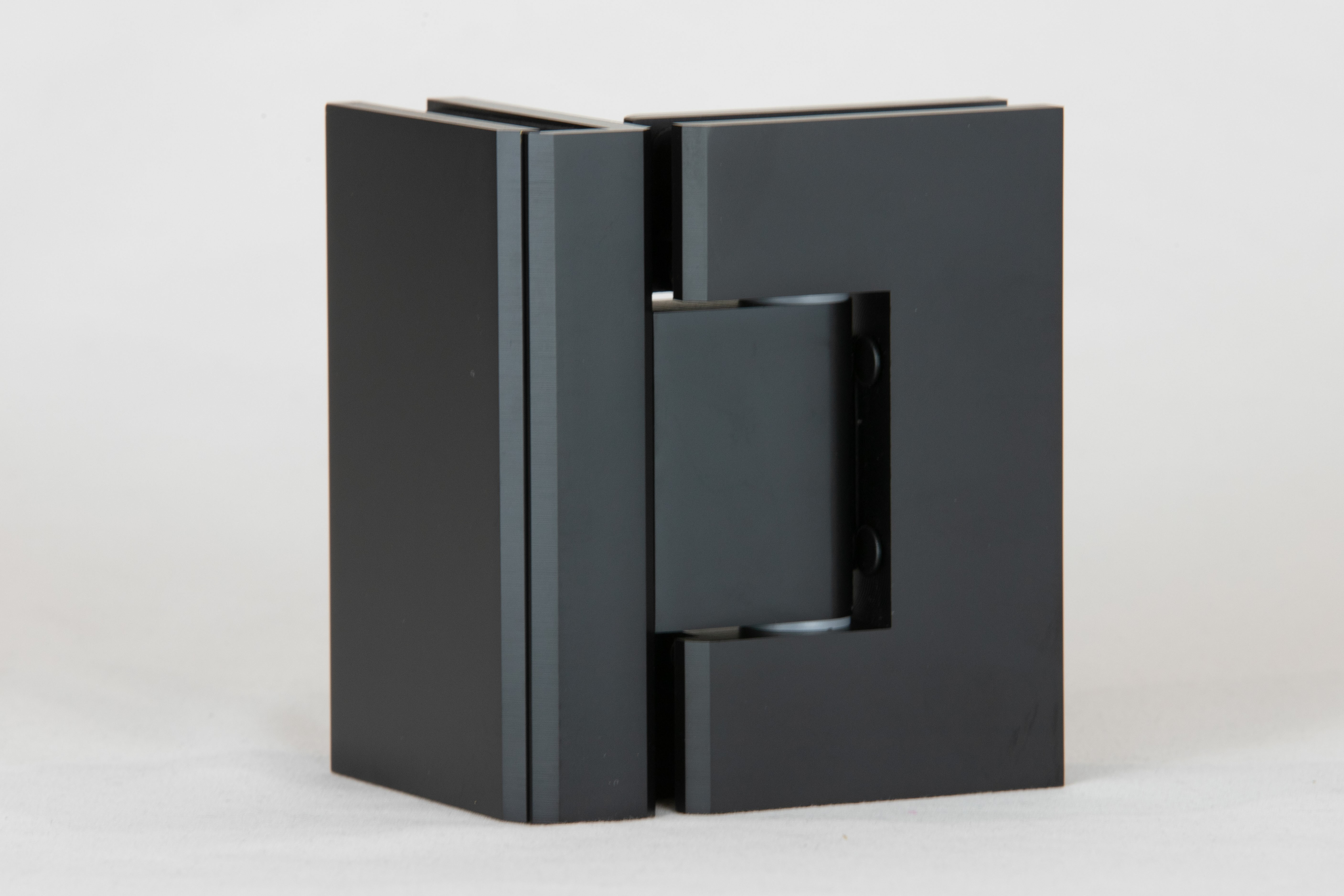 ES2.90 MB - Glass to glass shower hinge in a matt black finish