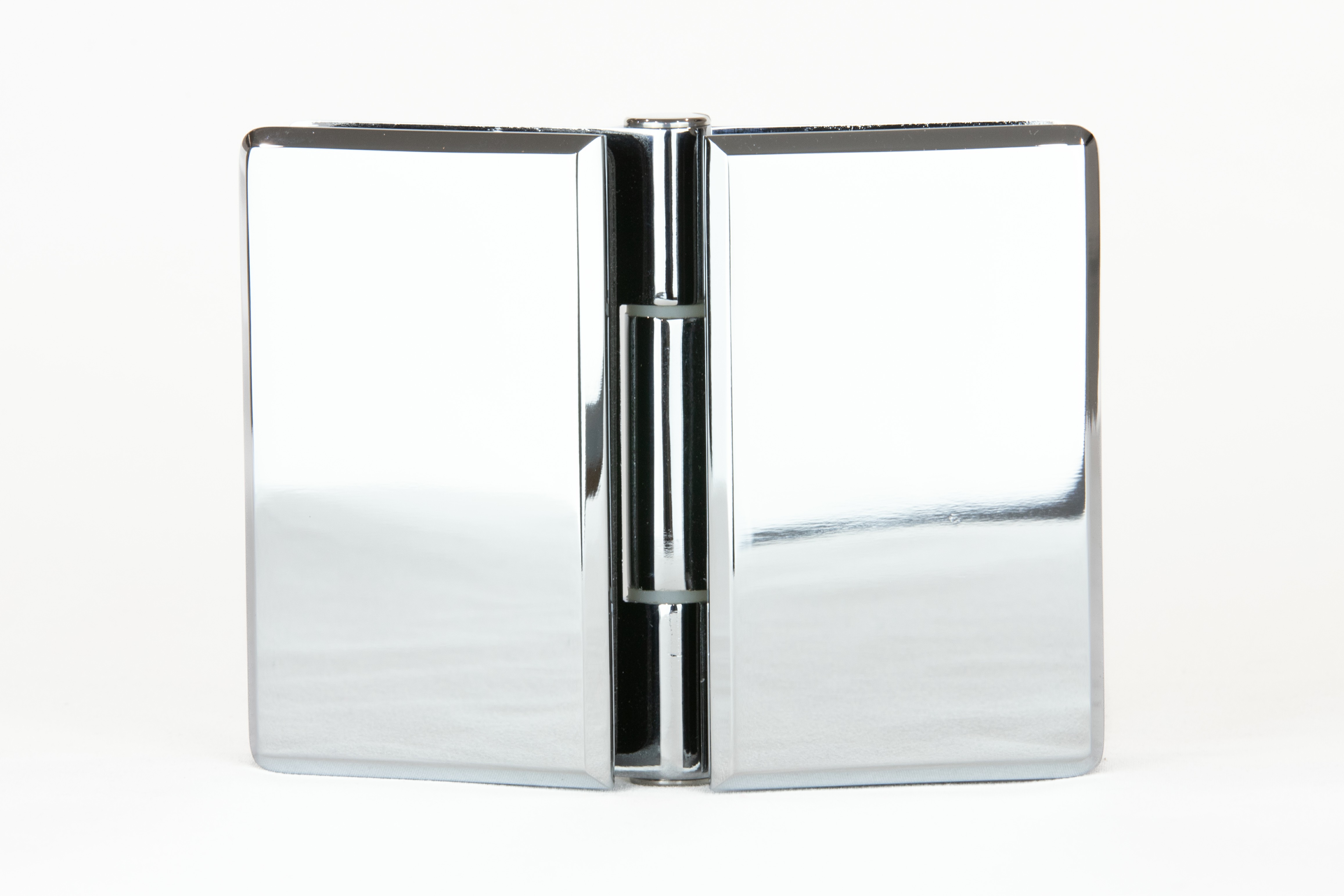 Bifold Shower Hinge for glass to glass fixing in polished chrome