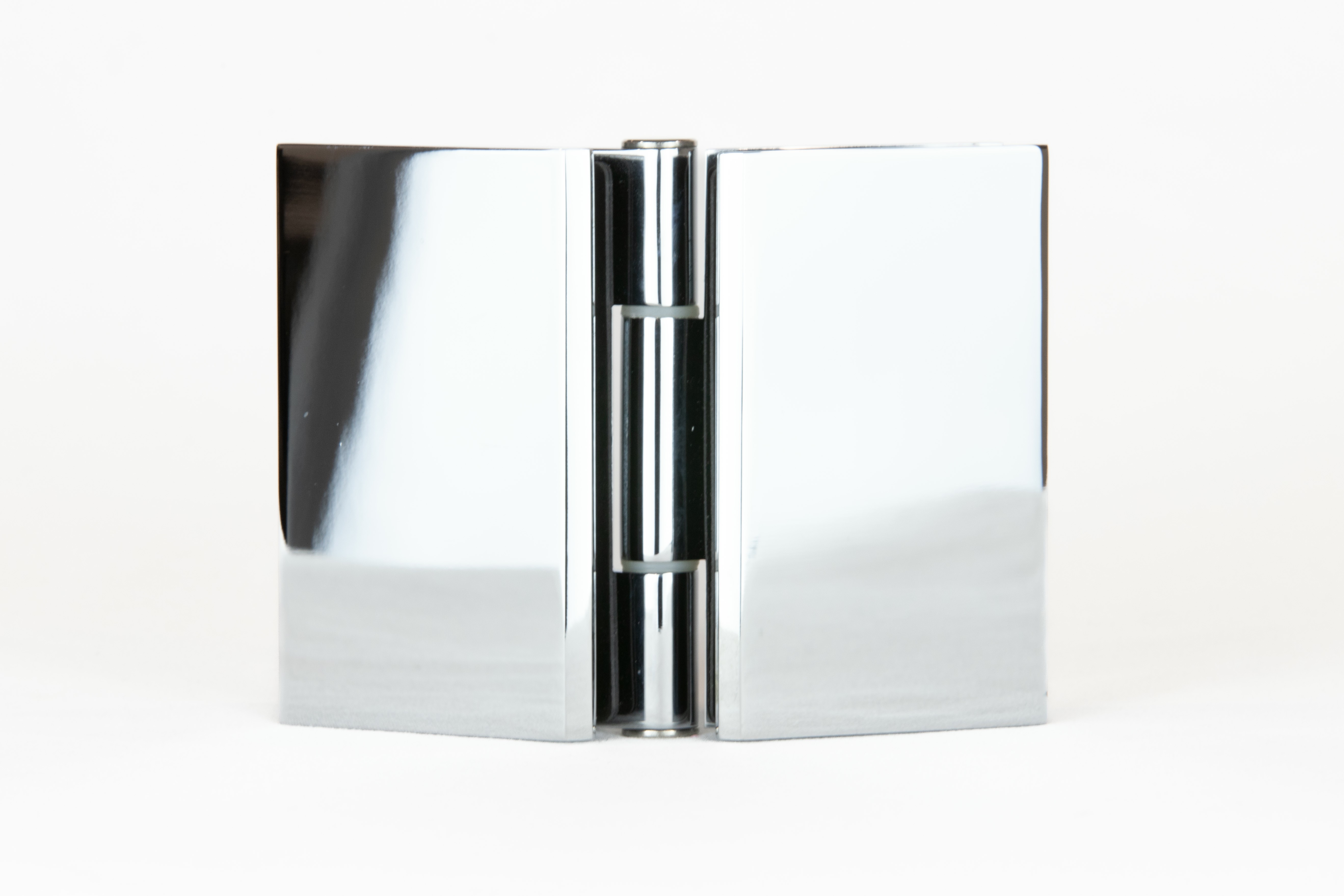 Bifold Shower Hinge for glass to glass fixing in polished chrome
