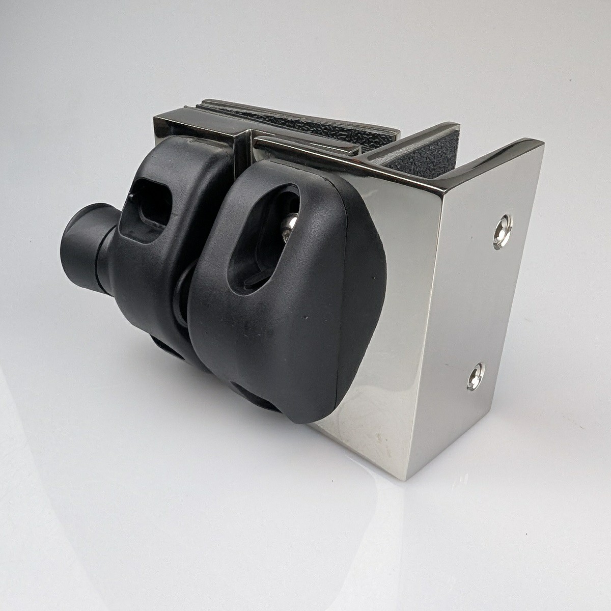 Latch Kit - Glass to Glass - 90 Degree Internal - 316 Polished Stainless Steel