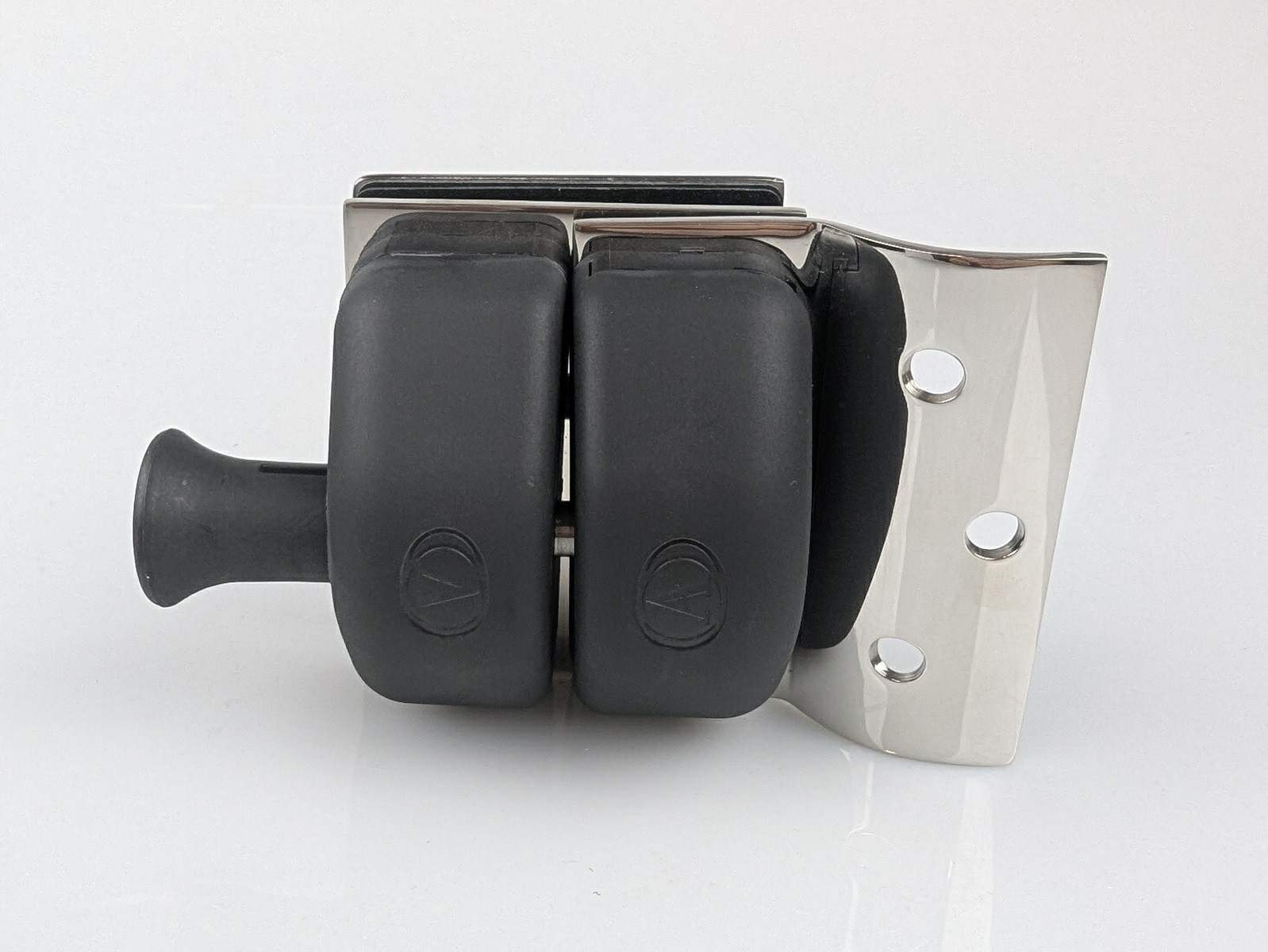 Latch - Glass to Round Post - Metal Latch Section - Polished Stainless Steel