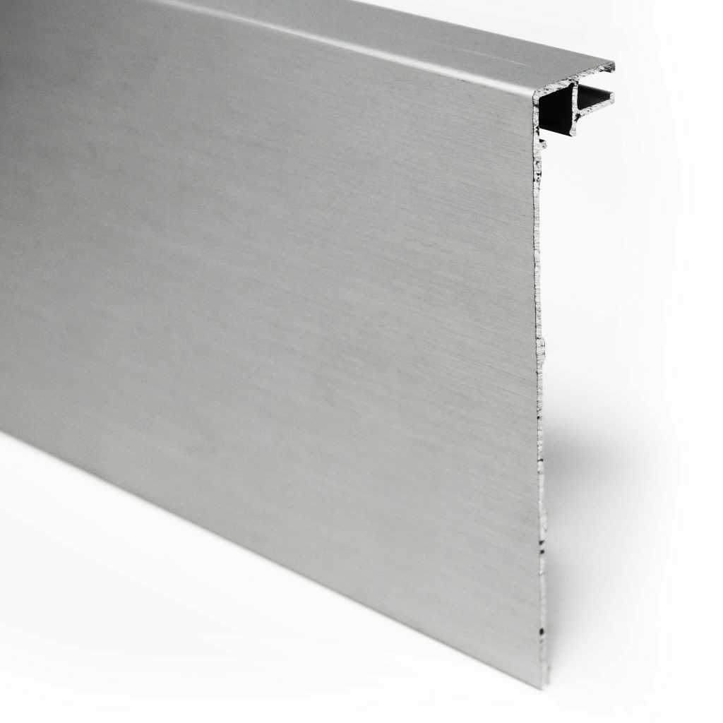 Silver brushed side cladding for the POSIglaze glass balustrade system