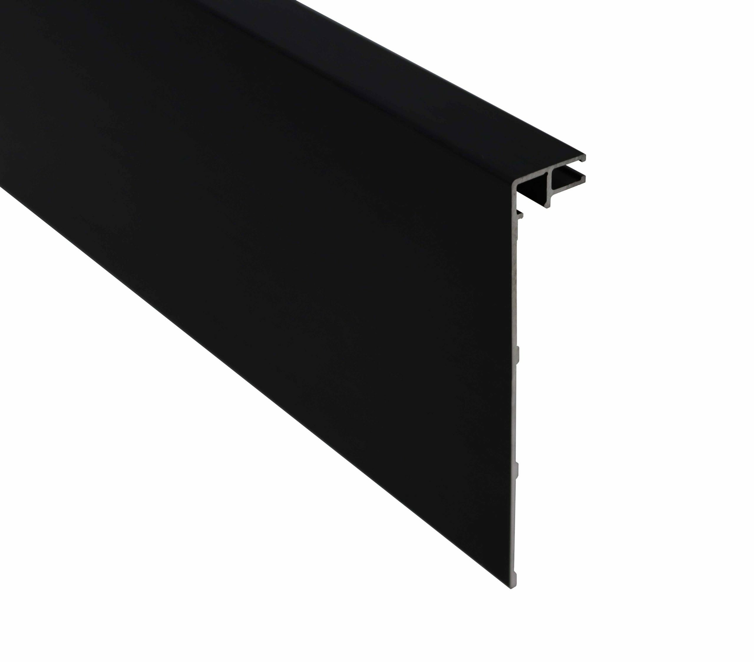 Side cladding glass balustrade system - brushed black