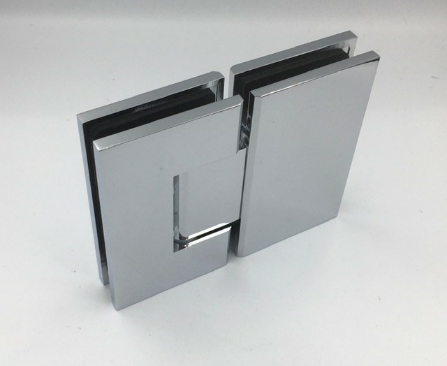 Square Mouse Ear Cutout 10mm Glass to Glass Shower Hinge