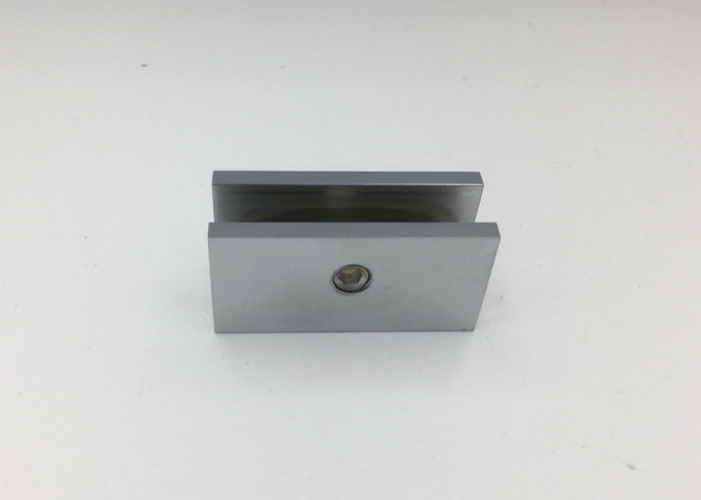 Shelf Bracket - Square -Suit 12mm Glass - Satin Chrome