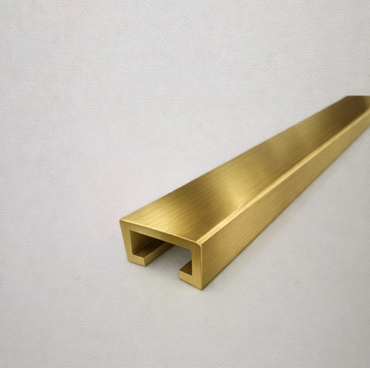 Image of 15 x 25mm Shower Hob - 3m Length in Brushed Gold