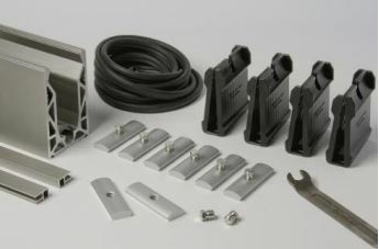 Base fixed glass balustrade fixing system pack - Posiglaze