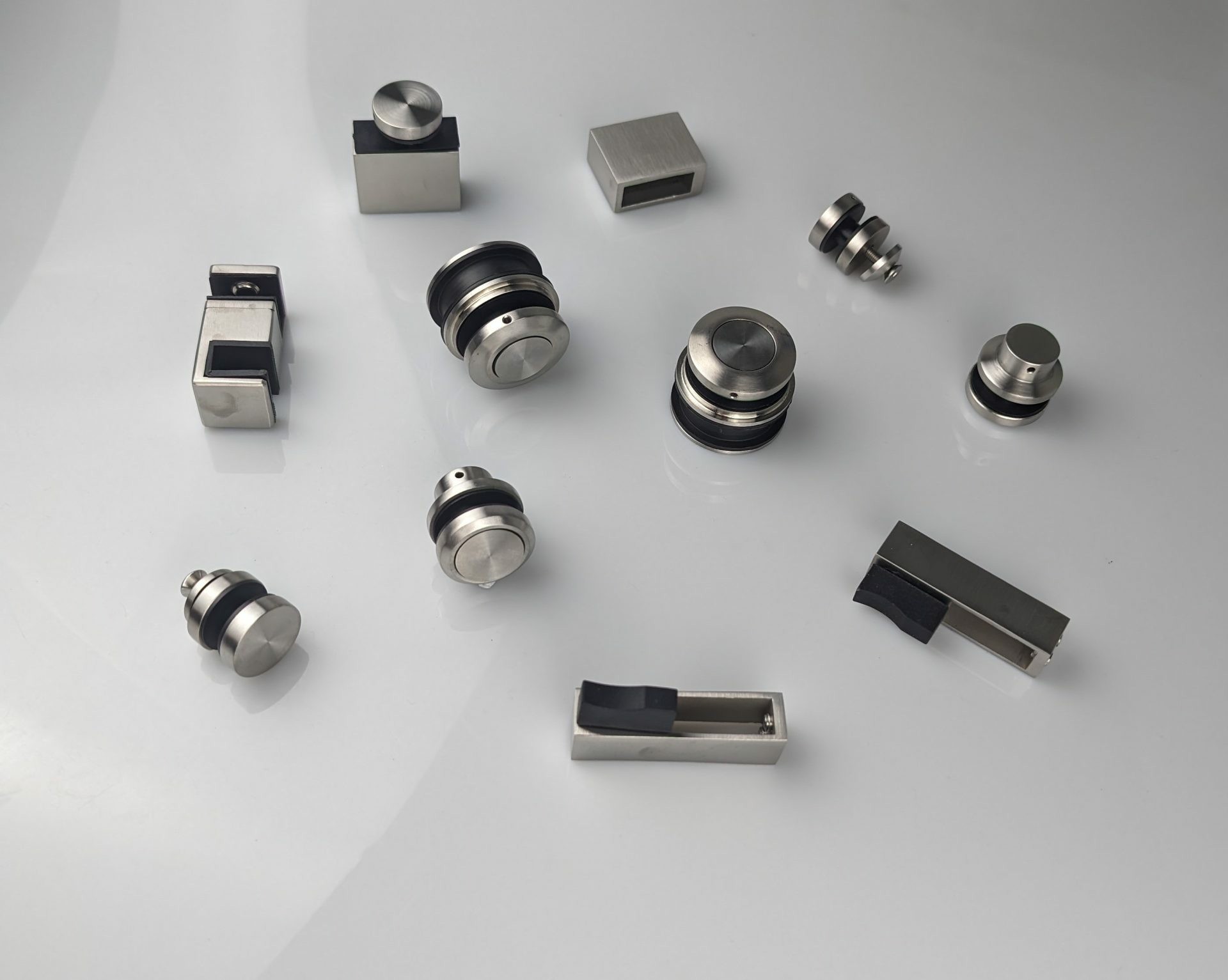 Aquaslide 2000 Frameless Sliding Shower Kit - Satin Stainless Steel