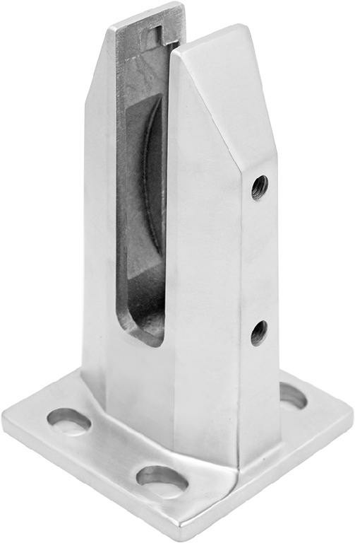 Square Base Mounted Adjustable Tilt Lock Mini Post - Polished Stainless Steel