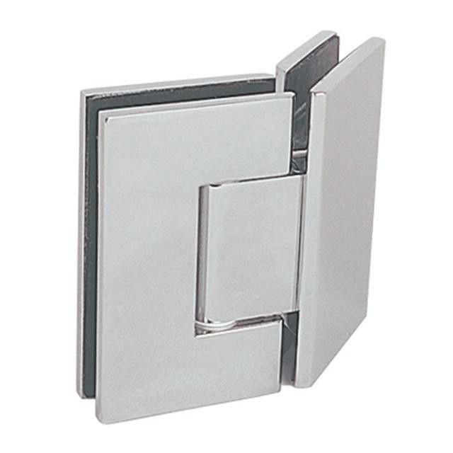 Shower Hinge - Heavy Duty - Glass to Glass - 135 Degree - Satin Chrome