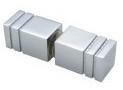 Double Pull Knob - Square - Satin Chrome