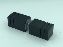 Double Pull Knob - Square - Gun Black Dumb Oil