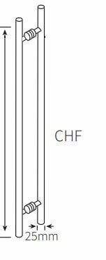 Image of Marshall Double Handle Flared Leg - 1500mm CTC, 1700mm Oa, 25mm Diameter