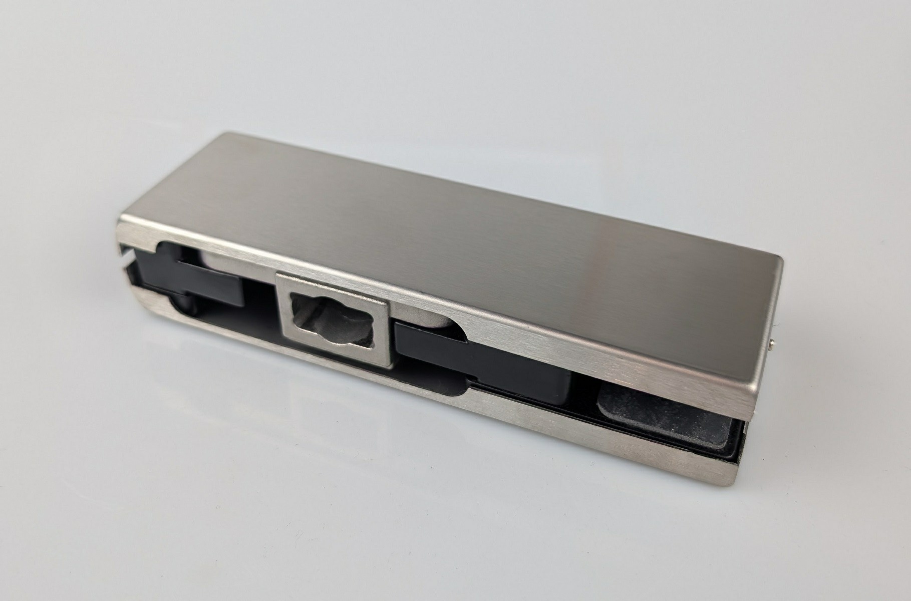 Stella Bottom Patch Fitting - Satin Stainless Steel