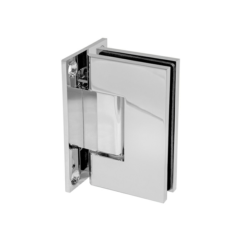 Polished Chrome T shaped glass to wall hinge
