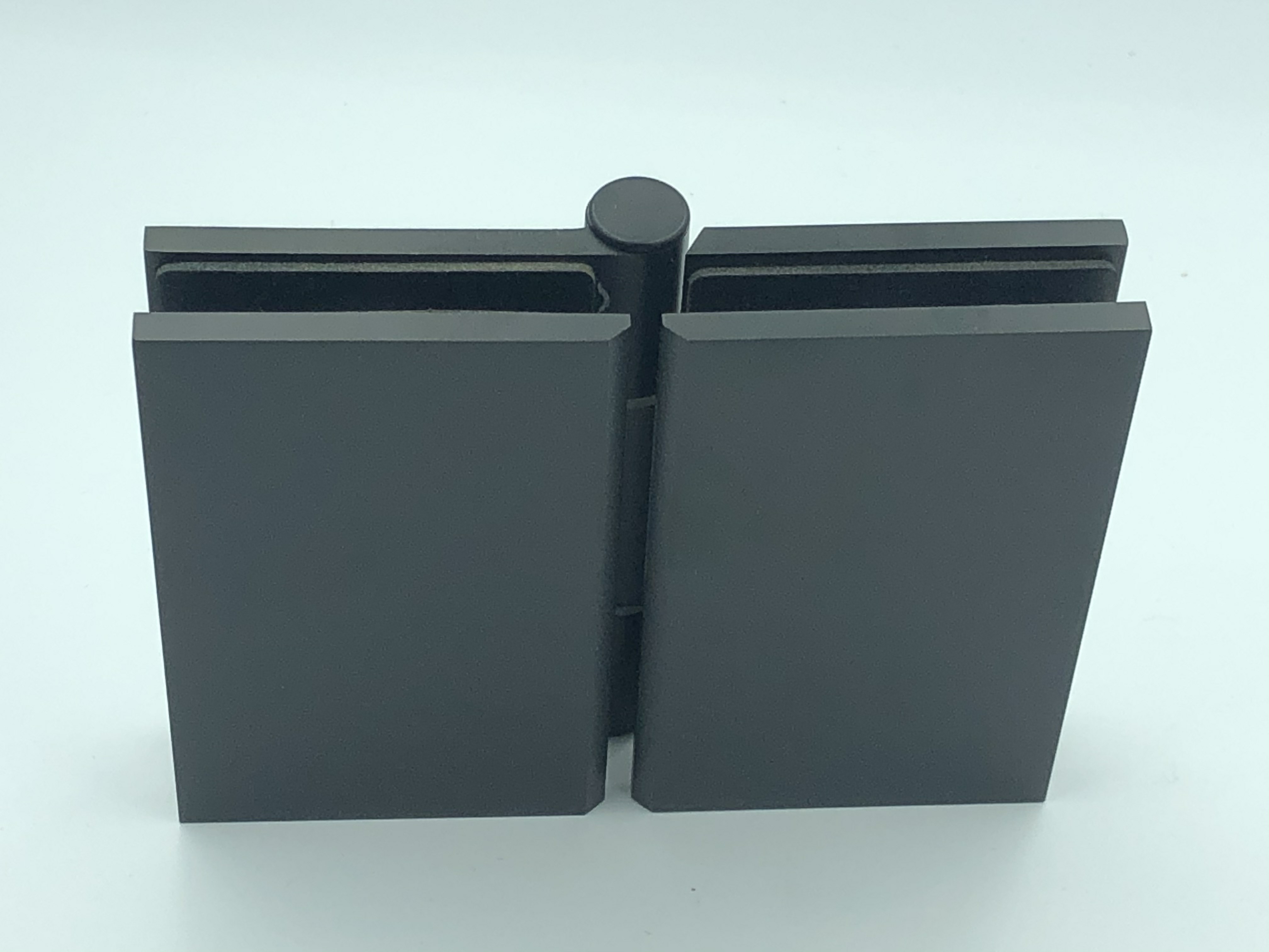 Bi-fold Shower Hinge for glass to glass fixing in matt black