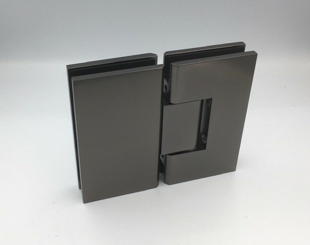 Gun black dumb oil finish glass to glass heavy duty hinge