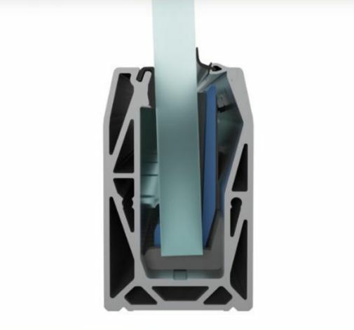Screw clamp aluminium system for glass balustrades