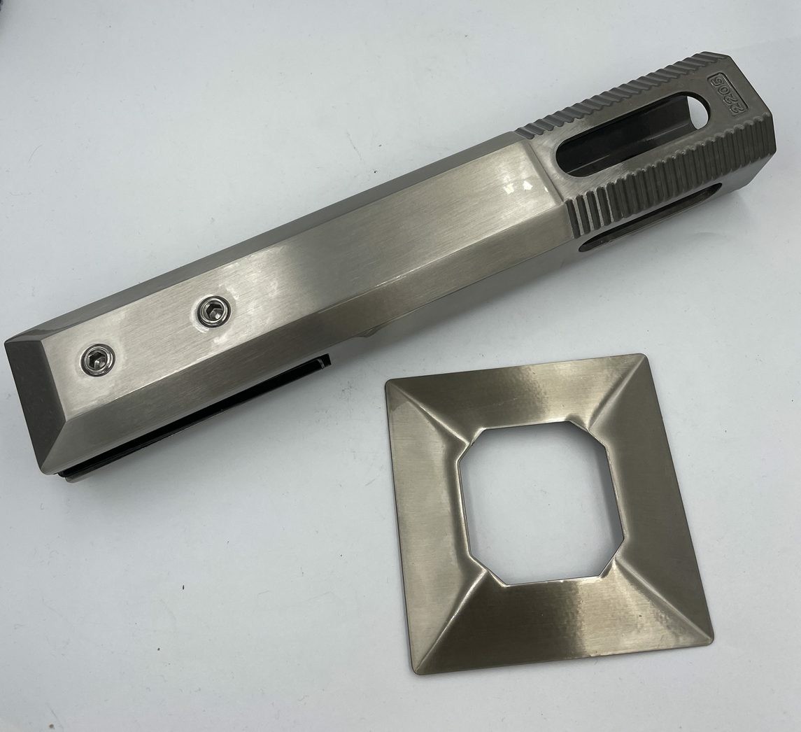 Hercules Core Drilled Square Spigot - Friction Fit - Non Conductive - Satin Stainless Steel