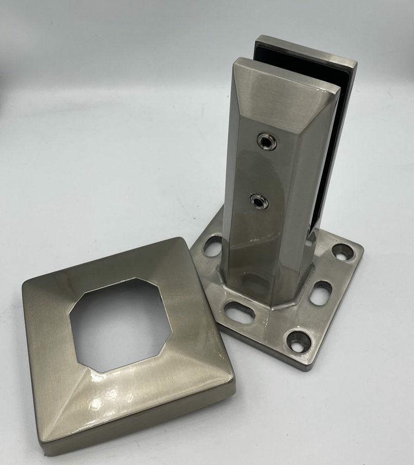 Mini Post - EMP350 Base Mount - Friction Fit - Non Conductive - Square - Satin Stainless Steel