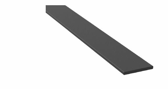 Saheco Perfil Division Interna Frame Slim - 3,60M - Aluminium Lacado Negro Mate