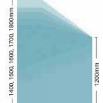 Presto Fixed Panel - Raked to suit Stairs - 12mm Clear Toughened - 1200 x 1500mm