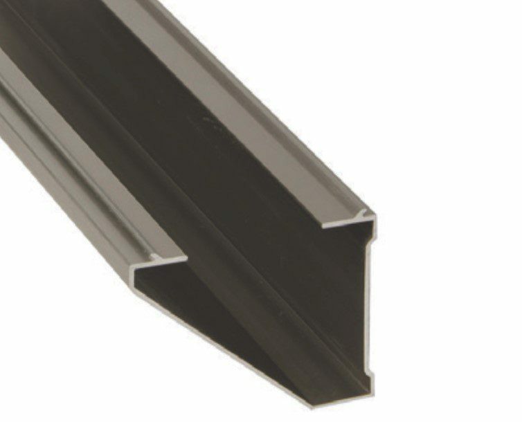 Silver brushed bottom cladding for posi-glazed system