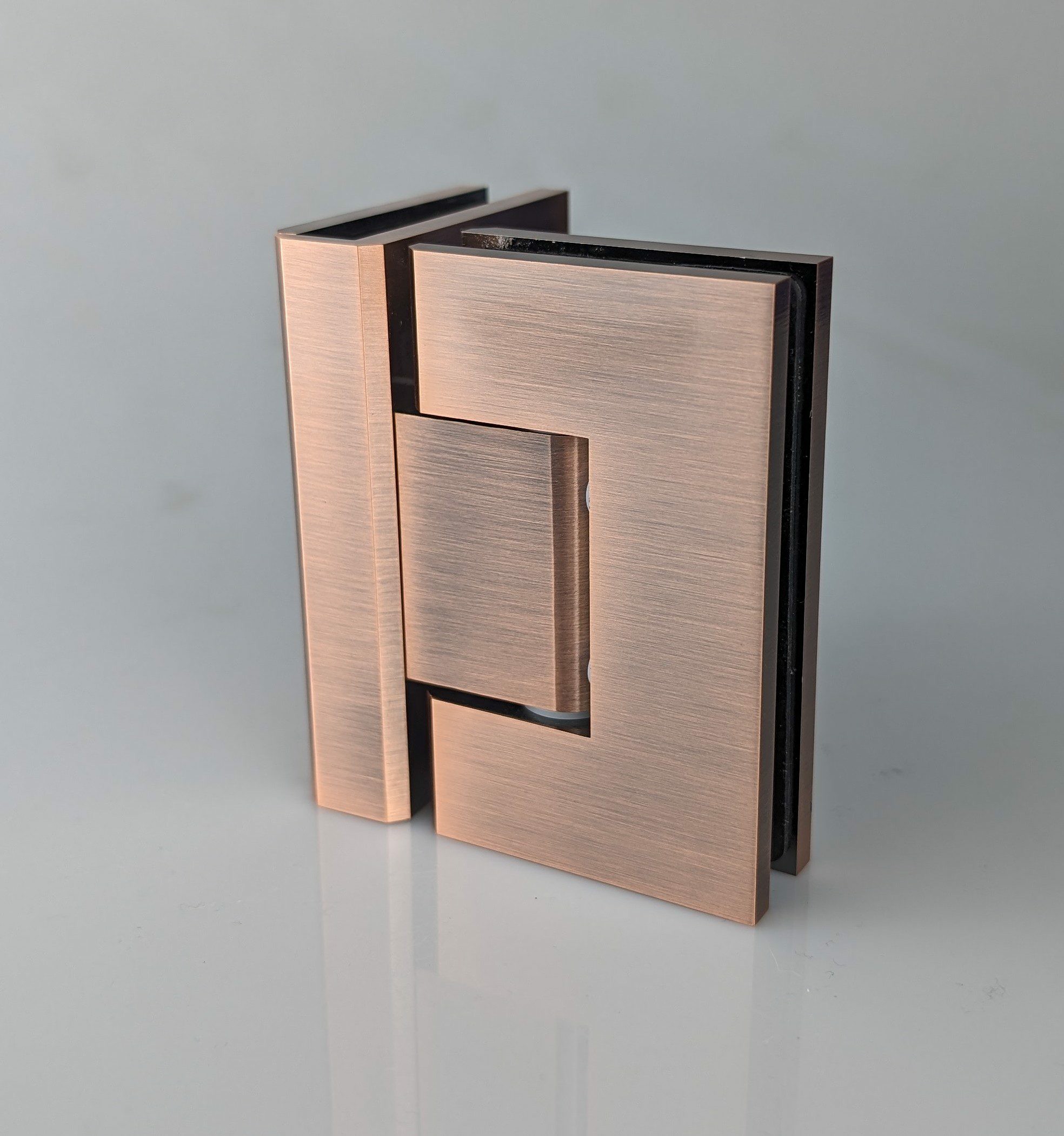 Shower Hinge - Glass to Glass - 90 Degree - Red Copper