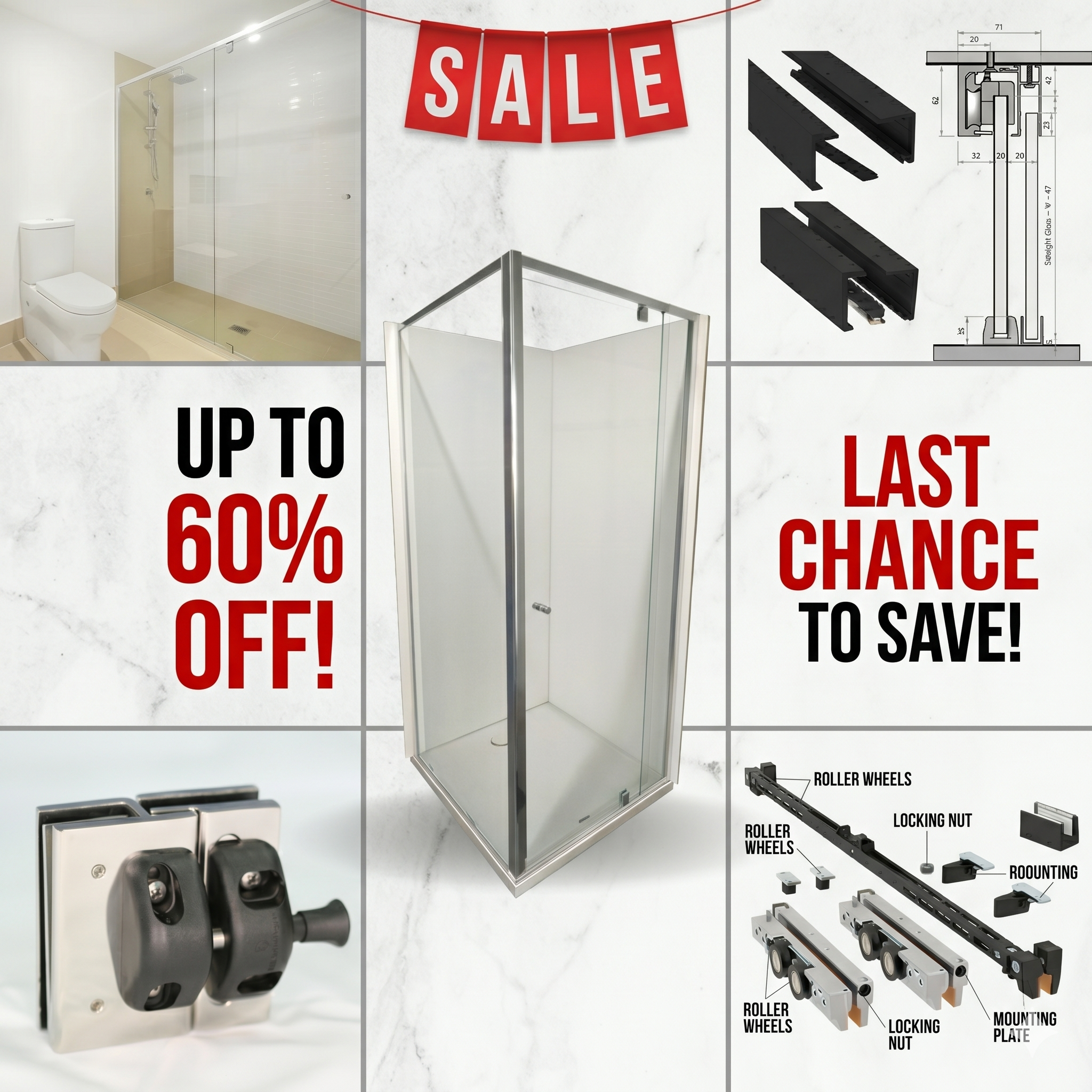 Elite Glass hardware clearance sale